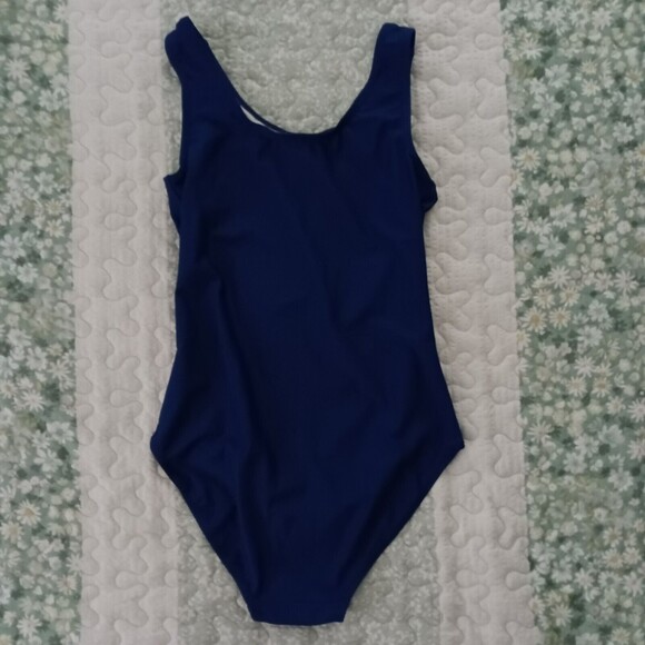 Osh Kosh B'gosh Girls 1 Piece Swimsuit Size 14 Sequin Heart Blue 4th of July - Picture 4 of 5